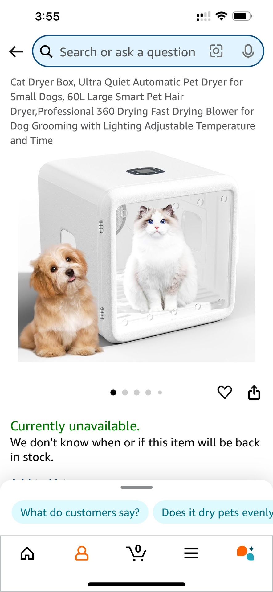 Cat Dryer Machine Low Noise