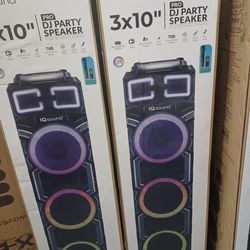 Triple Woofers Powerful Kareoke Bluetooth Party Speaker With Great Bass.  Free 🎤