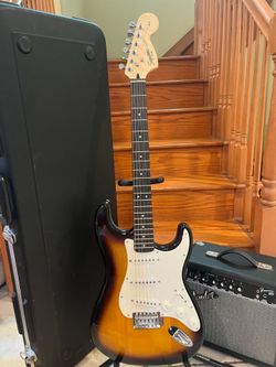 Squier Affinity Stratocaster (Brand New) w/ Hardshell Case, Fender Amp