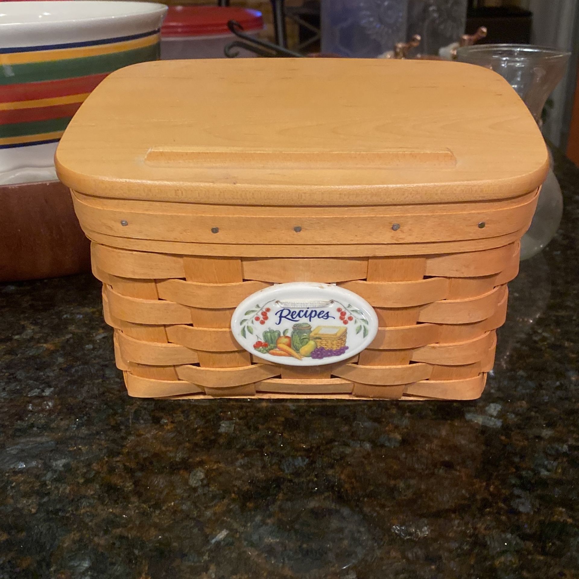 Longaberger Recipe Card Box
