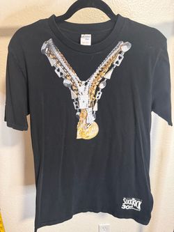 Slick Rick 30th Anniversary Great Adventures Chain Graphic Rap Tee Black M