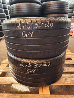 275 30ZR 20 GOOD YEAR EAGLE TIRES 2753020 USED TIRES (PAIR) MOUNT BALANCE INCLUDED