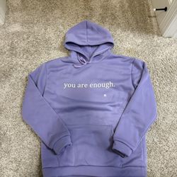 Purple You Are Enough Hoodie