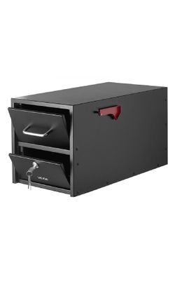 VEVOR WR-001 Post Mount Mailbox Lockable Anti-Pry Anti-Theft Galvanized Steel