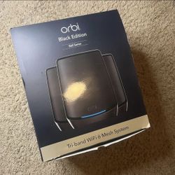 NETGEAR Orbi Tri-Band WiFi 6 Mesh System 860 (RBK863SB) Black Edition