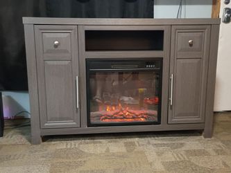 TV Stand with Electric Fireplace Insert