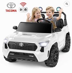 24V Ride On Car for Kids, Licensed Toyota Tacoma 2 Seater Battery Powered Ride On Truck Toy with Remote Control, 4 Wheel Suspension, Colorful Lights, 