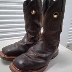 DOUBLE H WORK STEEL TOE BOOTS.  SIZE 10 W