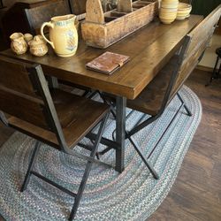 Tall Kitchen Table, 4 Chairs, 1 Bench