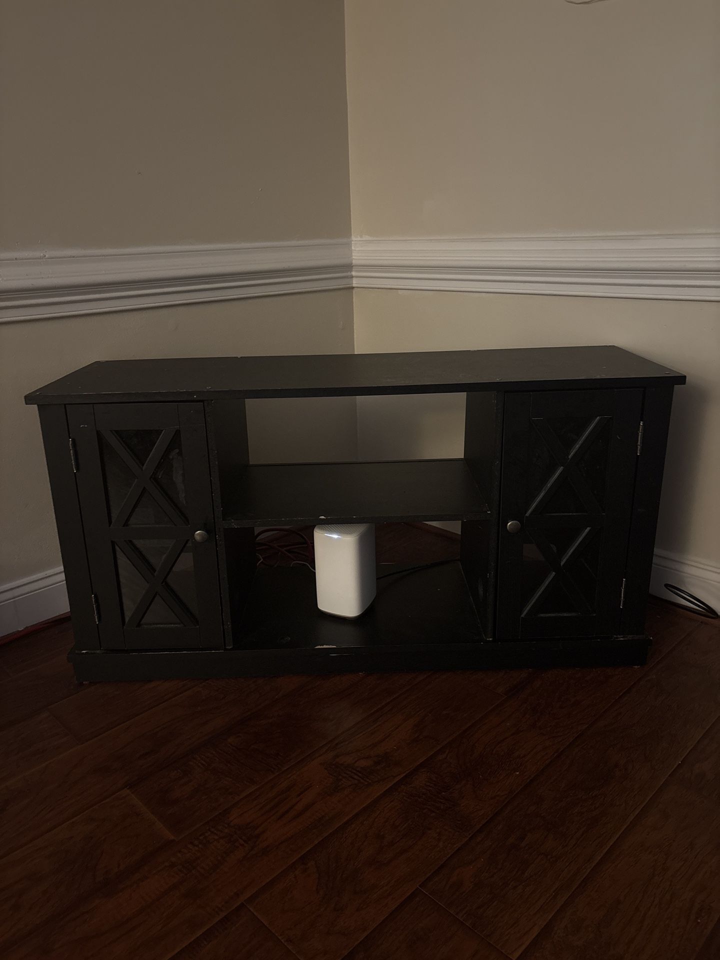 Black TV stand