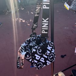 Pink Logo Gym Bag New 