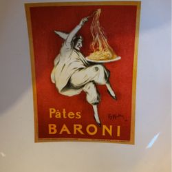 Pottery Barn Vintage Leonetto Cappiello Pates  Bowl 9” x 2 1/2” A1