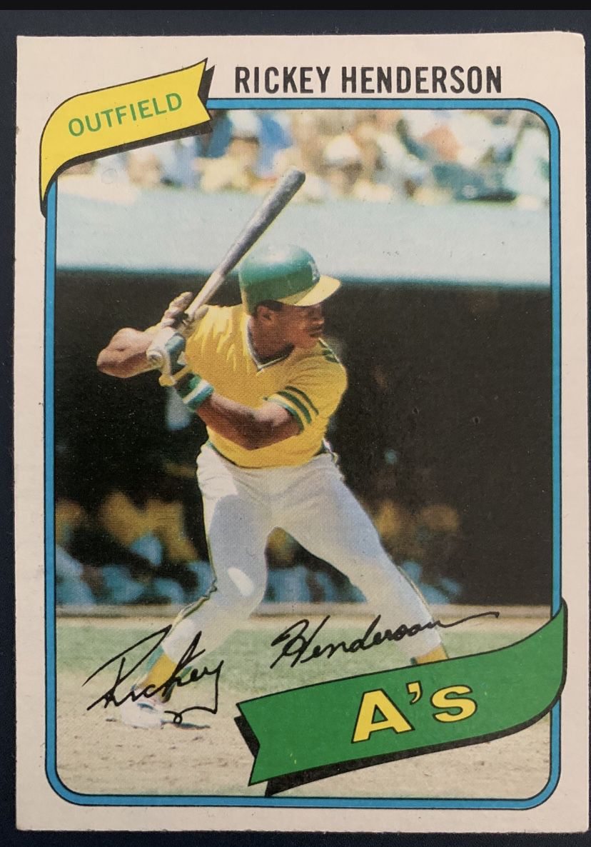 1980 Rickey Henderson Rookie Baseball Card #482 (NM)