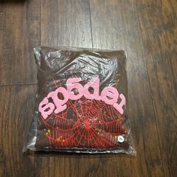 Spider Hoodie Brown Pink