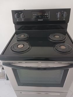 Frigidaire range. Stainless steel