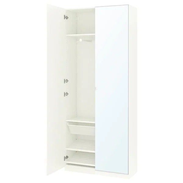 IKEA , It's tall. White, lots of drawers a d sliding shelve. Very close to like new in condition.