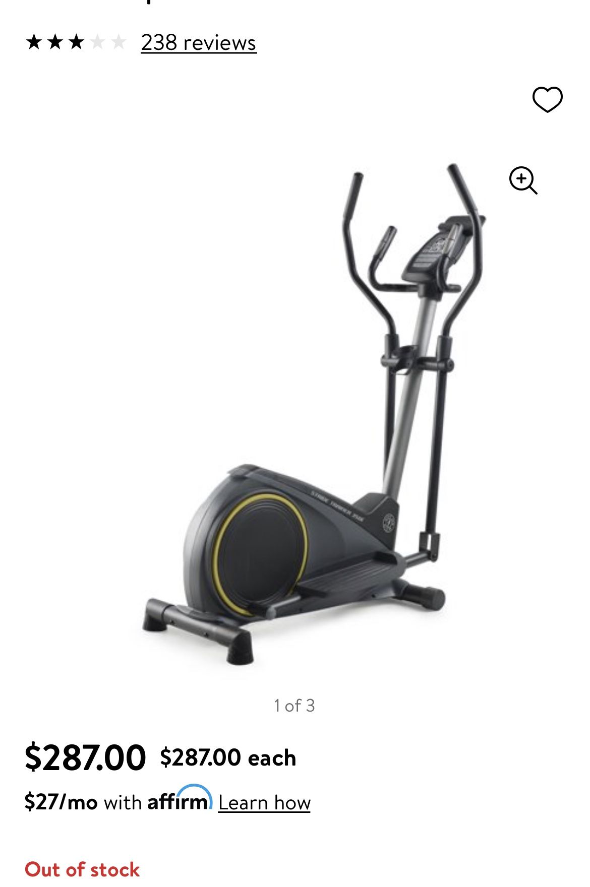 Gold's Gym Stride Trainer 350i Elliptical