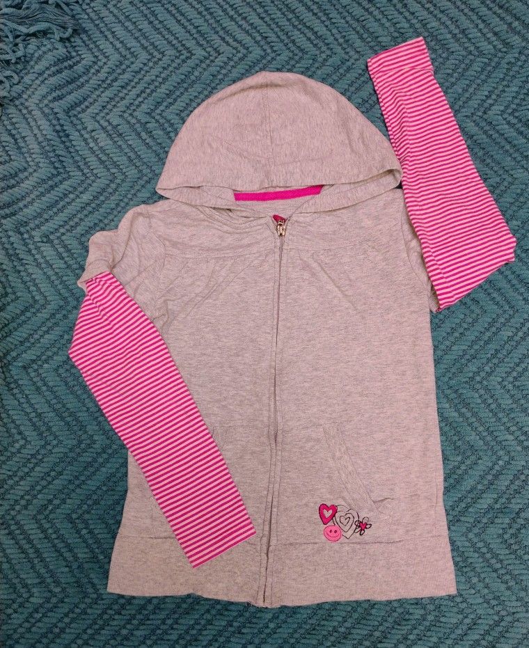 Girls Size 8 Zip Up Hoodie • by S🌸
