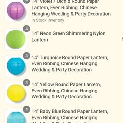 Colorful Party Paper Lanterns