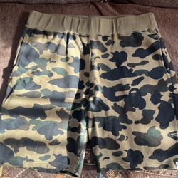 BAPE Shorts Green Camo
