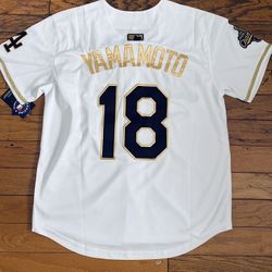 White Blue Grey Stitched Los Angeles Dodgers Yoshinobu Yamamoto Championship Jersey