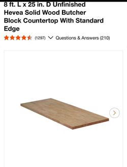 8ft butcher block