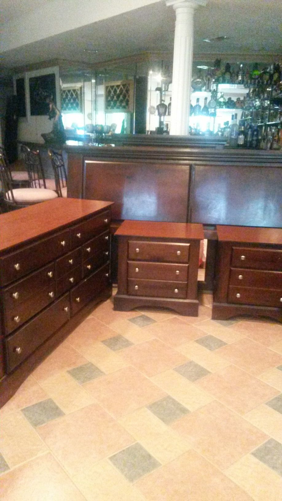 Gorgeous solid cherry wood bedroom set