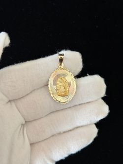 14K Two Sided Religious Pendant 