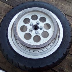 One 130/90/16 Harley Davidson Back Wheel N Tire With Sprocket N Brake Rotor ! Off  2005 Soft Tail  ! $99