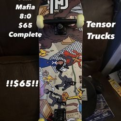 Skateboard Pro Deck 8:0 Piin mafia $65 Complete