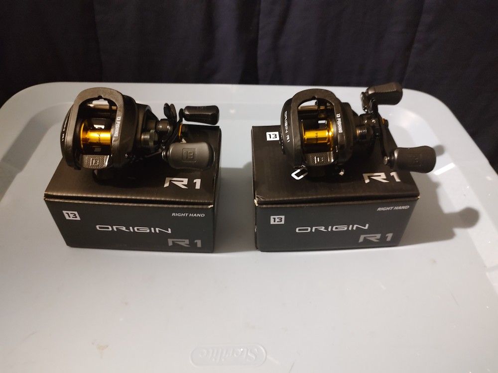 13 Fishing R1 Right Hand Bait Cast Reel. New. $55 Each
