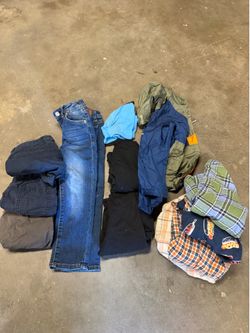 Boys 3t clothes lot, selling Columbia wind breaker. Jeans, and button up shirts.