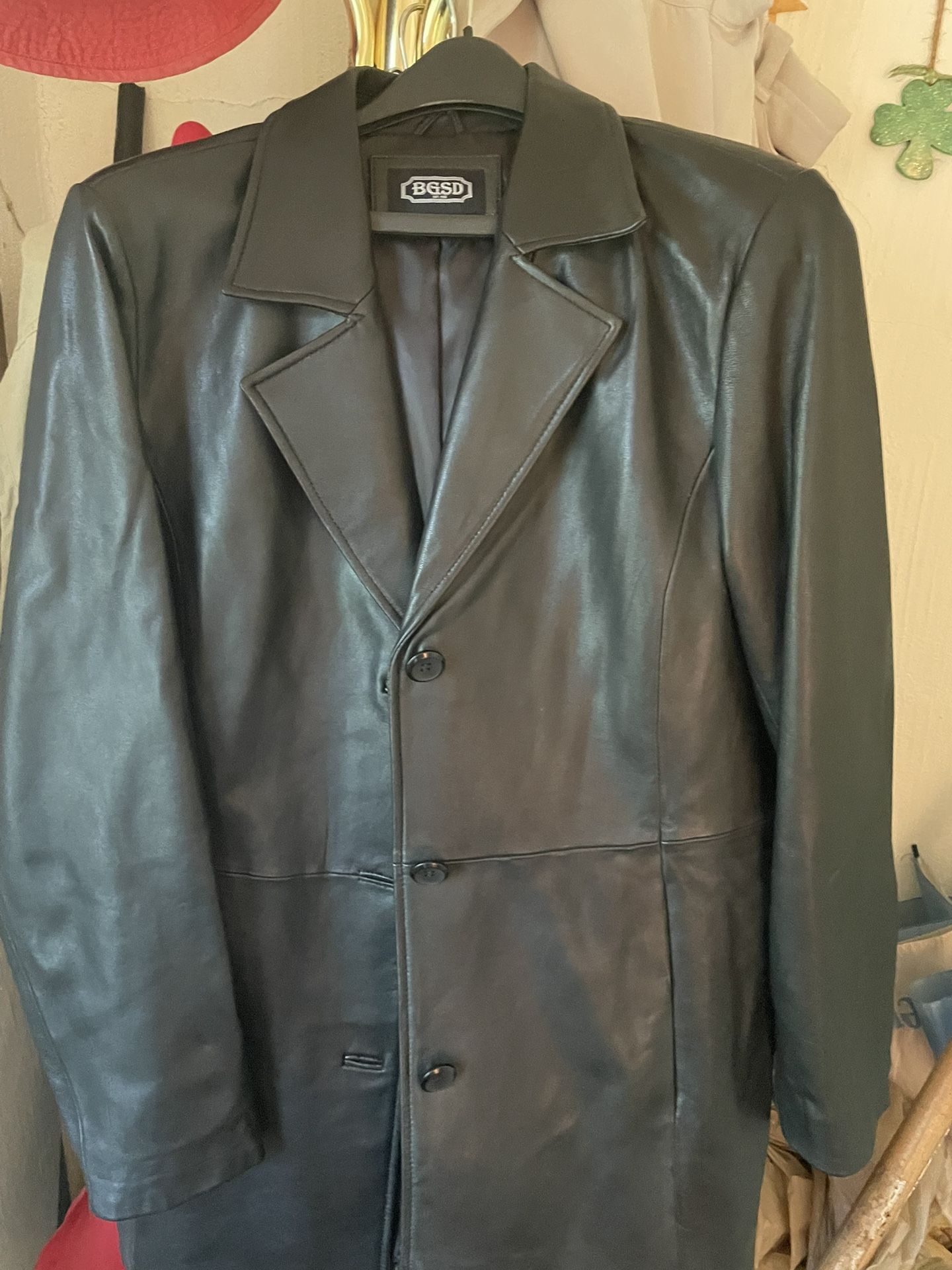 BGSD Women’s lambskin Leather Jacket/Car Coat