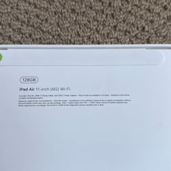 Unopened iPad Air 11 Inch M2 Wifi