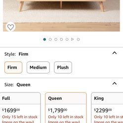 Serta - iComfortECO F15GL Firm 13.25" Queen Smooth Top Memory Foam Mattress, Cooling, Pressure Relief, Utilizing Recycled and Plant-based Material, 10