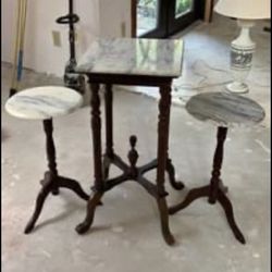 Three antique table