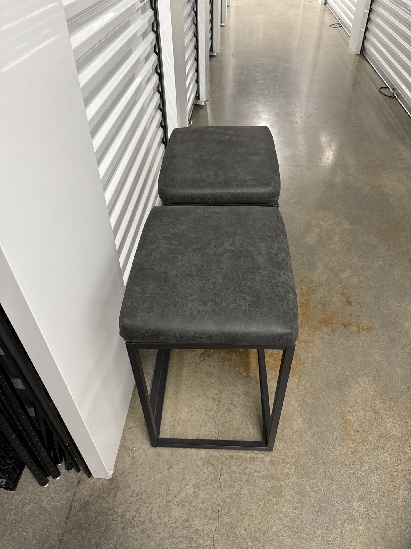 Sophia & William 24" Bar Stool Counter Height Bar Stools with Footrest-Grey