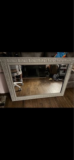 Gray mirror 43 inches wide 32 inches tall