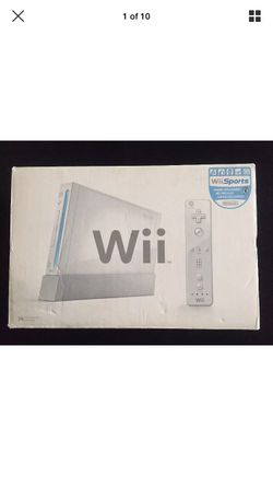 Nintendo Wii White Console (NTSC) w/ Wii Sports Game + All Connections (CIB)