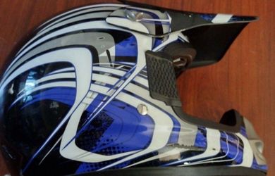 Bilt Motocross Off-Road Helmet Blue White