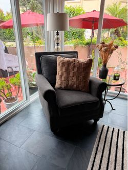 Living Room Charcoal Grey chairs