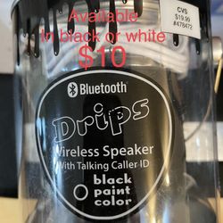 NEW iHip Bluetooth Drips Speaker With Built-In Microphone- Black OR White Available $10