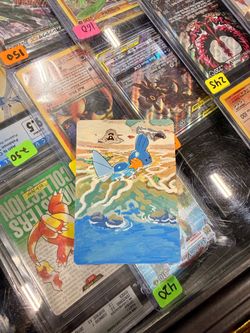 Hand Painted Full Art Mudkip Pokemon card