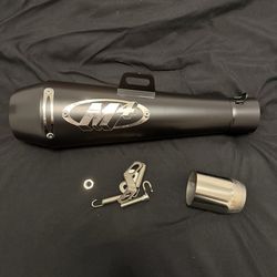 M4 Slip-On Motorcycle Exhaust Muffler – Black - 38/51 mm