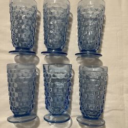 Vintage Indiana Whitehall Light Blue Glass