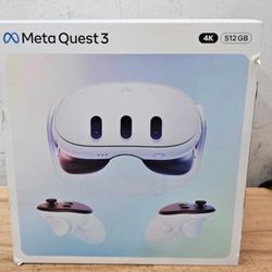 Meta - Quest 3 512GB | Virtual Reality Headset Without Wires — Thirty Percent Sharper Resolution — 2X Graphical Processing - White 