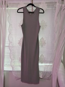 Light Khaki Bandage Style Long Summer Dress. 