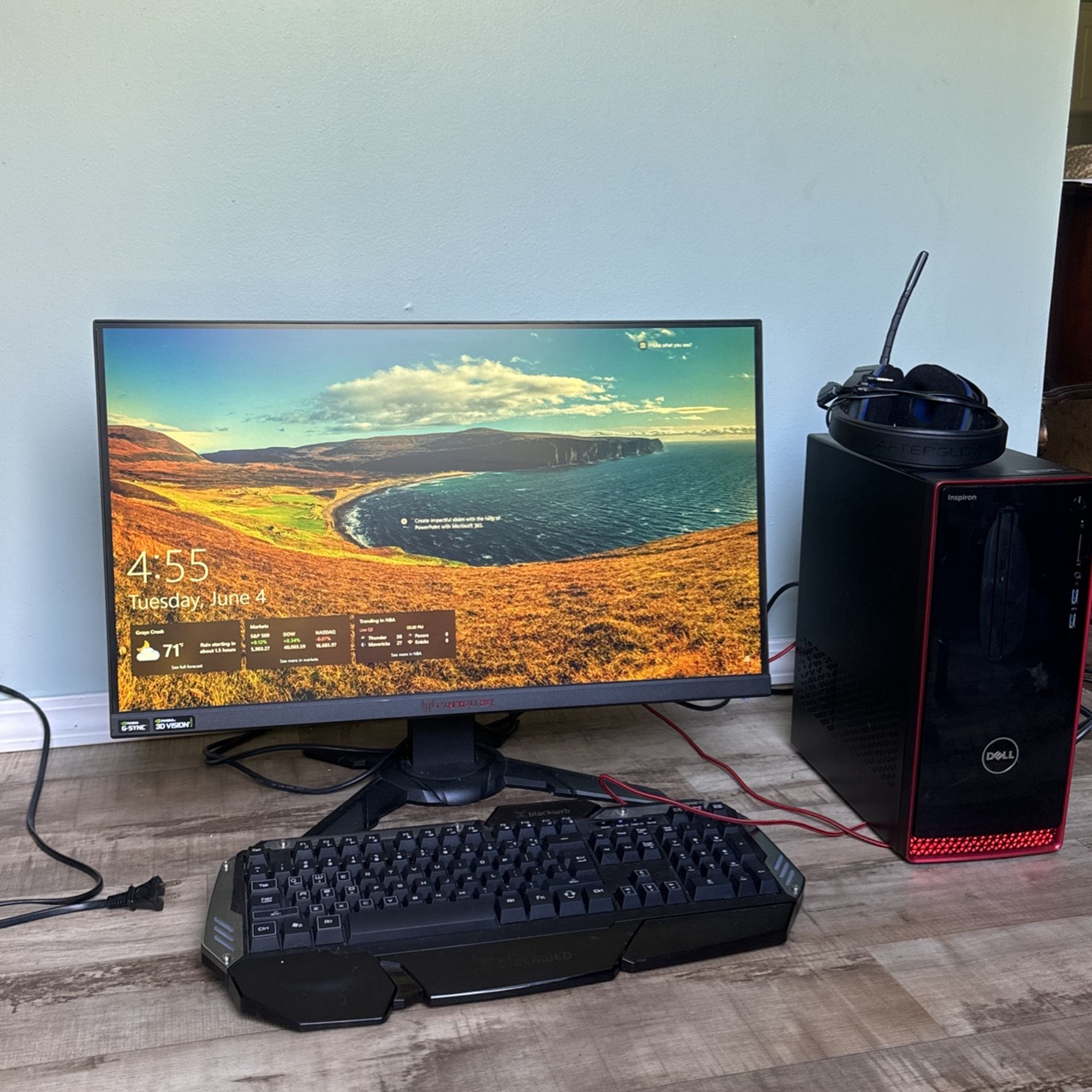 Acer Predator 27” Monitor W/ PS4 Pro 1TB And Dell Inspiron Desktop, Full Gaming Setup With Accessories