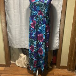 Long Flowered Jazz II Sun Dress