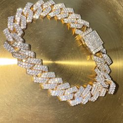 Brand New Iced Out CZ Cuban Bracelet